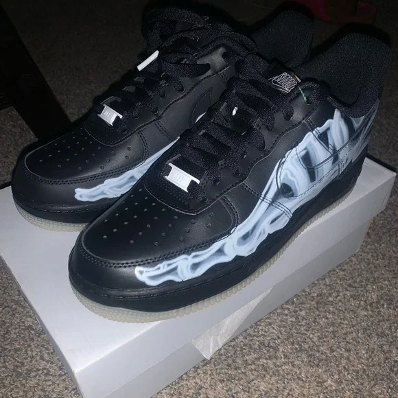 Nike | Shoes | Nike Air Force Skeleton Black 28 | Poshmark